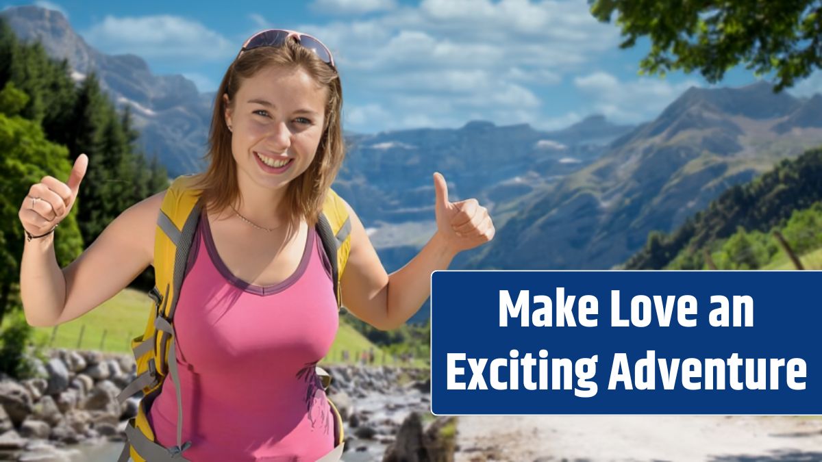 Pretty hiker woman with Cirque de Gavarnie, Hautes-Pyrenees, France.