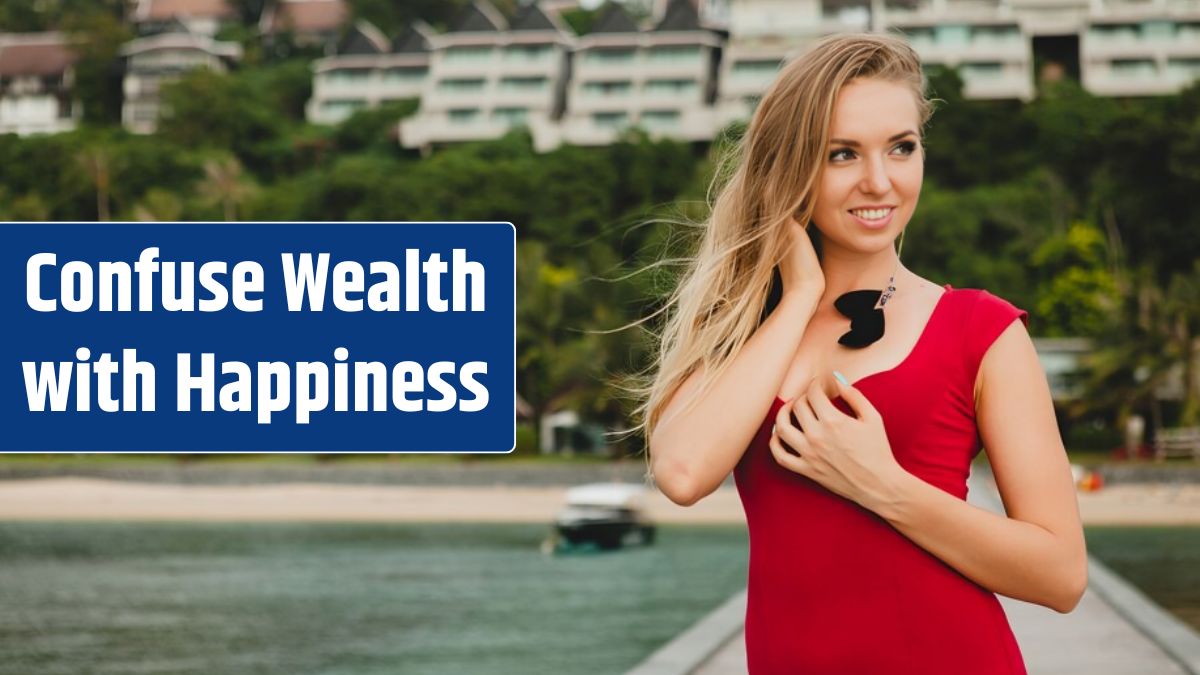 Young beautiful attractive woman standing alone on pier in luxury resort hotel, summer vacation, red long dress, blond hair, sexy apparel, tropical beach, seductive, sensual, smiling.