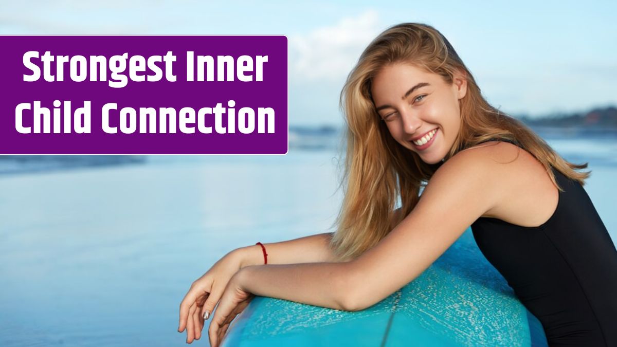 Blonde woman in swimsuit with surfboard on beach.