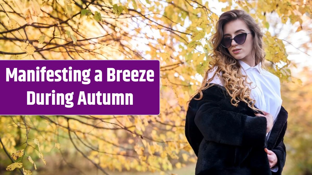 Beautiful young woman in a fur coat in the magical autumn forest.